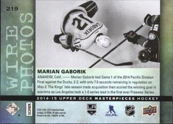 2014-15 Upper Deck Masterpieces #219 Marian Gaborik Back