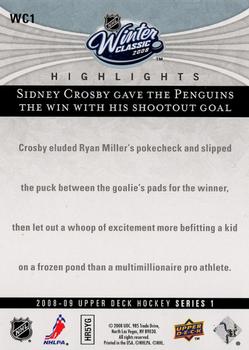 2008-09 Upper Deck - Winter Classic #WC1 Sidney Crosby Back