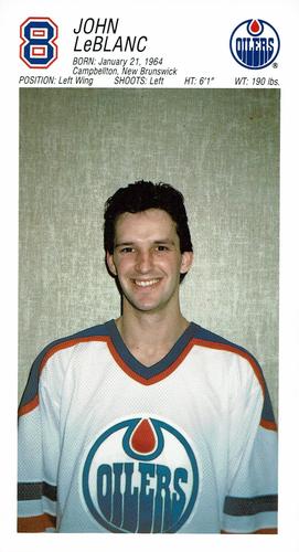 1988-89 Edmonton Oilers #NNO John LeBlanc Front