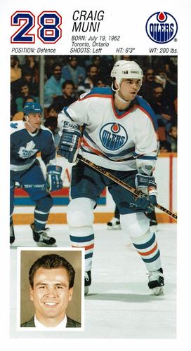 1988-89 Edmonton Oilers #NNO Craig Muni Front