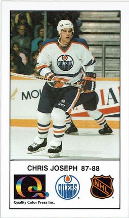 1988-89 Edmonton Oilers Action Magazine Tenth Anniversary Commemerative #2 Chris Joseph Front
