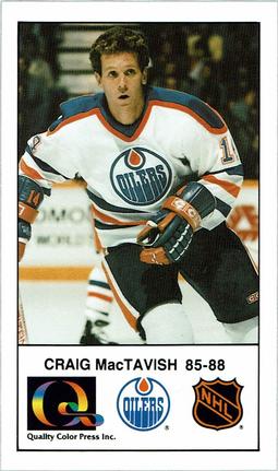 1988-89 Edmonton Oilers Action Magazine Tenth Anniversary Commemerative #21 Craig MacTavish Front