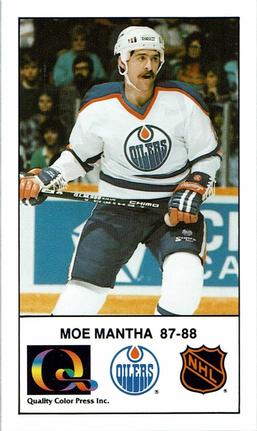 1988-89 Edmonton Oilers Action Magazine Tenth Anniversary Commemerative #34 Moe Mantha Front