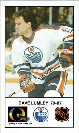 1988-89 Edmonton Oilers Action Magazine Tenth Anniversary Commemerative #35 Dave Lumley Front