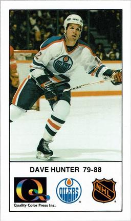 1988-89 Edmonton Oilers Action Magazine Tenth Anniversary Commemerative #40 Dave Hunter Front