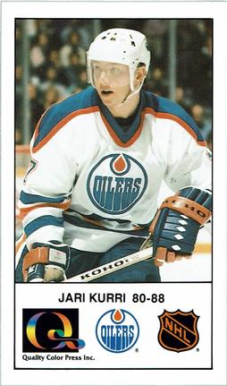 1988-89 Edmonton Oilers Action Magazine Tenth Anniversary Commemerative #41 Jari Kurri Front