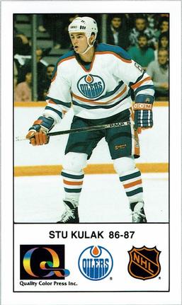 1988-89 Edmonton Oilers Action Magazine Tenth Anniversary Commemerative #44 Stu Kulak Front