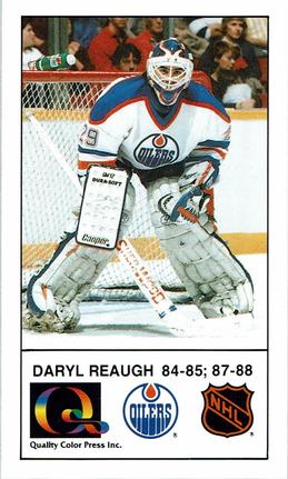 1988-89 Edmonton Oilers Action Magazine Tenth Anniversary Commemerative #62 Daryl Reaugh Front