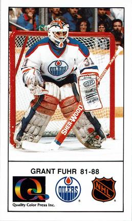 1988-89 Edmonton Oilers Action Magazine Tenth Anniversary Commemerative #65 Grant Fuhr Front