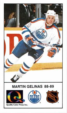 1988-89 Edmonton Oilers Action Magazine Tenth Anniversary Commemerative #73 Martin Gelinas Front