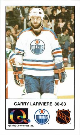 1988-89 Edmonton Oilers Action Magazine Tenth Anniversary Commemerative #84 Garry Lariviere Front