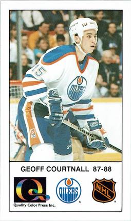 1988-89 Edmonton Oilers Action Magazine Tenth Anniversary Commemerative #88 Geoff Courtnall Front