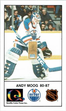 1988-89 Edmonton Oilers Action Magazine Tenth Anniversary Commemerative #91 Andy Moog Front