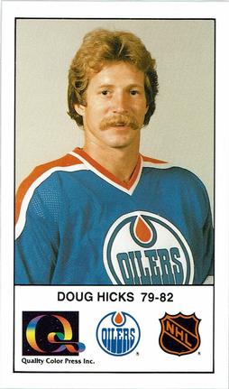 1988-89 Edmonton Oilers Action Magazine Tenth Anniversary Commemerative #95 Doug Hicks Front