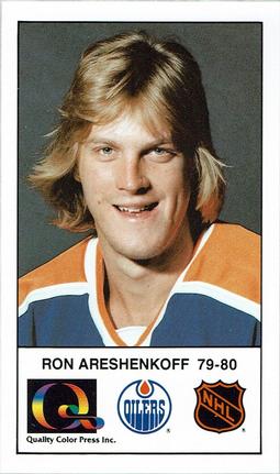 1988-89 Edmonton Oilers Action Magazine Tenth Anniversary Commemerative #103 Ron Areshenkoff Front