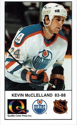 1988-89 Edmonton Oilers Action Magazine Tenth Anniversary Commemerative #109 Kevin McClelland Front
