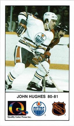 1988-89 Edmonton Oilers Action Magazine Tenth Anniversary Commemerative #116 John Hughes Front
