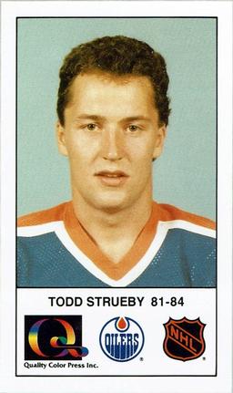 1988-89 Edmonton Oilers Action Magazine Tenth Anniversary Commemerative #132 Todd Strueby Front