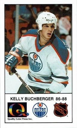 1988-89 Edmonton Oilers Action Magazine Tenth Anniversary Commemerative #133 Kelly Buchberger Front