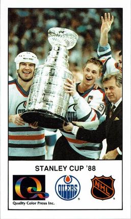 1988-89 Edmonton Oilers Action Magazine Tenth Anniversary Commemerative #137 88 Cup Champions Front