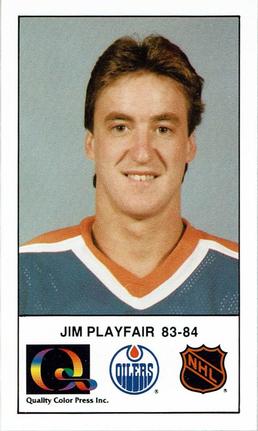 1988-89 Edmonton Oilers Action Magazine Tenth Anniversary Commemerative #142 Jim Playfair Front