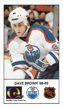 1988-89 Edmonton Oilers Action Magazine Tenth Anniversary Commemerative #145 Dave Brown Front