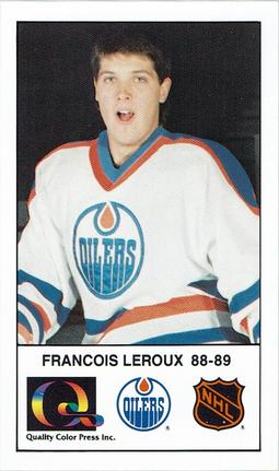 1988-89 Edmonton Oilers Action Magazine Tenth Anniversary Commemerative #147 Francois Leroux Front
