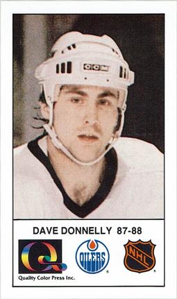 1988-89 Edmonton Oilers Action Magazine Tenth Anniversary Commemerative #150 Dave Donnelly Front