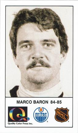 1988-89 Edmonton Oilers Action Magazine Tenth Anniversary Commemerative #156 Marco Baron Front