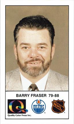 1988-89 Edmonton Oilers Action Magazine Tenth Anniversary Commemerative #158 Barry Fraser Front