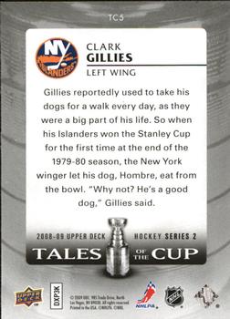 2008-09 Upper Deck - Tales of the Cup #TC5 Clark Gillies Back