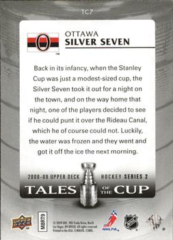 2008-09 Upper Deck - Tales of the Cup #TC7 Ottawa Silver Seven Back