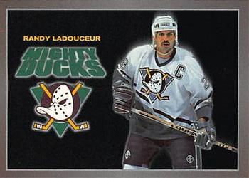 1994-95  Carl's Jr. Anaheim Mighty Ducks #15 Randy Ladouceur Front