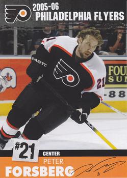 2005-06 Philadelphia Flyers Postcards #17 Peter Forsberg Front