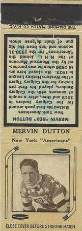 1934-35 Diamond Matchbooks (Tan 1) #NNO Mervyn Dutton Front