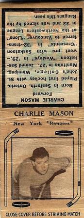 1934-35 Diamond Matchbooks (Tan 1) #NNO Charlie Mason Front