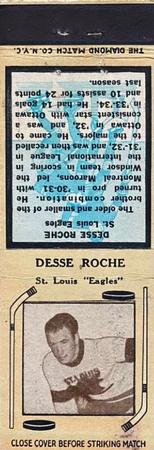 1934-35 Diamond Matchbooks (Tan 1) #NNO Desse Roche Front