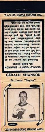 1934-35 Diamond Matchbooks (Tan 1) #NNO Gerald Shannon Front