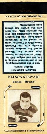 1934-35 Diamond Matchbooks (Tan 1) #NNO Nelson Stewart Front