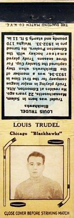 1934-35 Diamond Matchbooks (Tan 1) #NNO Louis Trudel Front