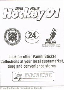 1990-91 Panini Super Poster Edmonton Oilers #24 Bill Ranford Back