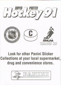 1990-91 Panini Super Poster Edmonton Oilers #C Bill Ranford Back