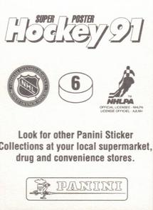 1990-91 Panini Super Poster Edmonton Oilers #6 Adam Graves Back