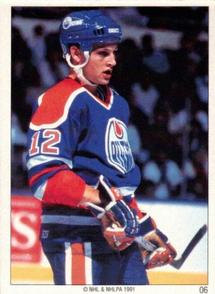 1990-91 Panini Super Poster Edmonton Oilers #6 Adam Graves Front