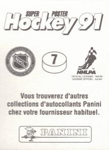 1990-91 Panini Super Poster Edmonton Oilers #7 Charlie Huddy Back