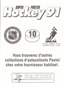 1990-91 Panini Super Poster Edmonton Oilers #10 Mark Lamb Back