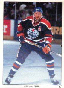1990-91 Panini Super Poster Edmonton Oilers #12 Kevin Lowe Front