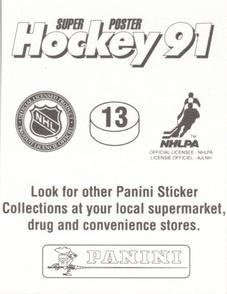 1990-91 Panini Super Poster Edmonton Oilers #13 Craig MacTavish Back