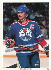 1990-91 Panini Super Poster Edmonton Oilers #14 Mark Messier Front