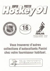 1990-91 Panini Super Poster Edmonton Oilers #16 Joe Murphy Back